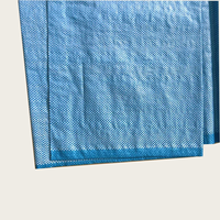 Sacs en polypropylène tissé PP de 50 kg, 100 kg, 120 kg, sacs en polypropylène à rayures blanches et bleues pour l'emballage du maïs, du riz et des engrais
