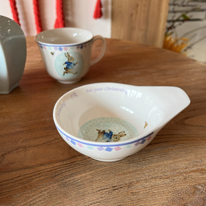 Tasses à thé et soucoupes en céramique blanche avec motif de lapin mignon pour soupes, salades, enfants et adultes - Product Image 5