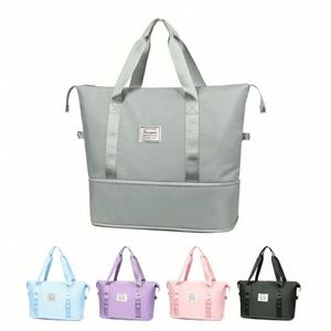 Custom Logo Expansion Large Capacity Overnight Organizer Women Foldable Fitness Duffle Weekender Duffel Gym Travel Bag - Product Image 6