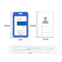Lanière en polyester avec logo personnalisé et porte-badge en plastique vertical, sangle de cou pour badge nominatif pour le bureau, l'école, les étudiants
