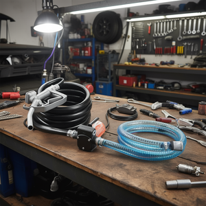 <b>12V</b> Diesel Fuel Transfer <b>Pump</b> with Auto Nozzle 5.3 GPM 1/10 HP for Vehicle Fuel Systems D0100HRIL58 - Product Image 2