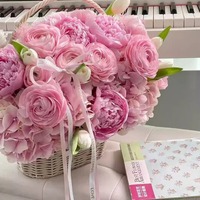 Panier à fleurs tressé fait main pour bouquets DIY, fleurs artificielles en vrac, centres de table et arrangements pour mariages et remises de diplômes, pour mariées