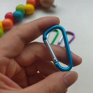 LFEDC Accept Custom Logo Different Sizes #5 #6 #7 #8 D Shape Aluminum Metal Alloy Snap <strong>Hook</strong> Carabiner <strong>Clip</strong> - Product Image 3
