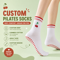 Chaussettes antidérapantes pour le fitness en salle, le yoga, le pilates, chaussettes de yoga antidérapantes pour femmes, chaussettes de pilates en tricot avec grip antidérapant