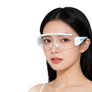 Protective Goggles Anti-Fog Transparent Adjustable <b>Frame</b> For Cycling Dustproof Windproof High Light Transmittance 90% Men Women - Product Image 1