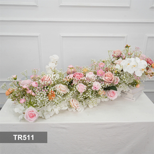 Handmade silk Rose <b>Artificial</b> Flowers Wholesale Flower Runner for Wedding Decor Floral Arrangement - Product Image 2