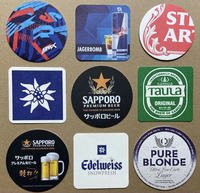 Sous-verres personnalisés imprimés en papier absorbant enduit, écologiques, avec logo