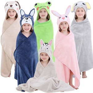 MICHLEY OEM Hot Sale Kids Hooded Animal Bathrobe <strong>Girls</strong> Beach <strong>Poncho</strong> Children Bath <strong>Towels</strong> - Product Image 2