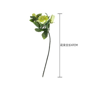 ช่อดอกกุหลาบประดิษฐ์ CallaFloral สีเขียว เหลือง ขาว งานแฮนด์เมด ตกแต่งงานแต่งงาน สไตล์ INS สำหรับอีคอมเมิร์ซข้ามพรมแดน - Product Image 4