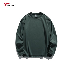 TIMETEX-Sudadera de cuello redondo ligera personalizable OEM para hombre, y hombros caídos Sudadera con capucha, diseño bordado, patrón sólido, 2XL, ciclismo - Product Image 5
