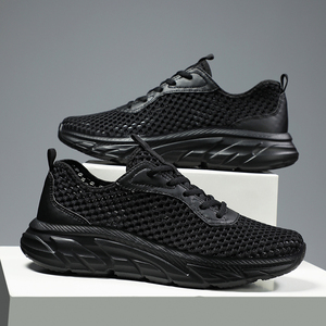 Zapatos Deportivos de Moda para Hombre, Talla Grande, Ligeros, Transpirables, con Diseño de Cordones, Forro de Malla, para Caminar - Product Image 1