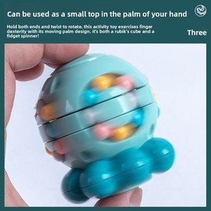 Peluche Polpo Reversibile, <span class=keywords><strong>Cubo</strong></span> Magico Serpente <span class=keywords><strong>di</strong></span> Fagioli, Giocattoli Antistress 3D, Educativi, in Plastica, Unisex per Bambini e Adulti - Product Image 4