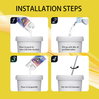Solution d'application de film invisible pour voiture, type gelée, TPU haute concentration, OEM, 1050ml & 280ml