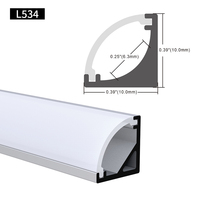 Lumière d'armoire avec bande de LED flexible Cob 2835 boîtier de canal d'angle de 45 degrés éclairage de profil LED d'extrusion d'alliage d'aluminium