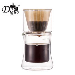 Diguo Hot Selling 200ml 300ml 500ml Glas Kaffee tropfer Becher Brew Set - Product Image 1