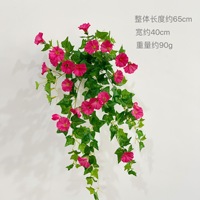 Bunga Morning Glory Petunia buatan, bunga hias gantung dinding Chlorophytum untuk Dekorasi Kantor, Rumah, Pernikahan