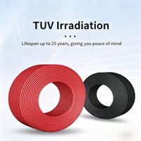 En stock : Câble photovoltaïque H1Z2Z2-1*4 mm² avec conducteur en cuivre étamé, durable et adapté au câblage photovoltaïque extérieur