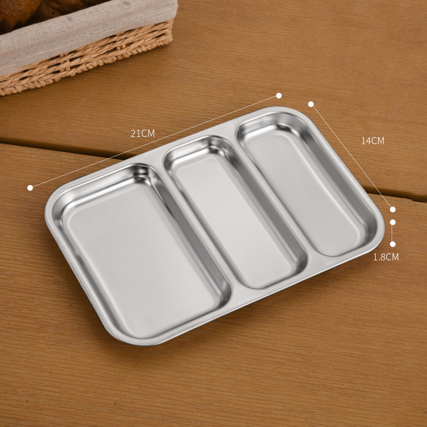 silver --3 compartments
