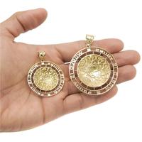 Pendentif médaillon unisexe plaqué or, bicolore, avec globe 'Le Monde Est à Vous' style Hip Hop, bijou fantaisie, vente en gros