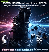 Nouveau moteur LIFAN 167MM CG250 amélioré avec démarrage électrique et marche arrière pour ATV Quad Dirt Bike