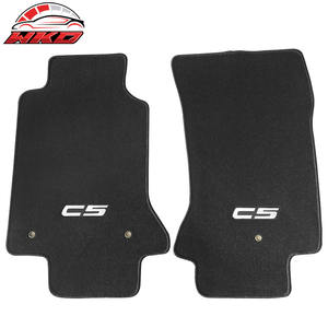 Tapis de sol pour Chevrolet Corvette 97-04 C5, logo OE, tapis en velours noir, 2 pièces - Product Image 1