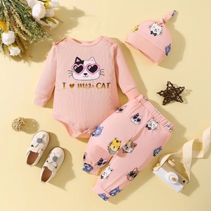공장 도매 아동 여름 남아 여아 의류 아기 무료 베일 2피스 세트 아동복 - Product Image 6