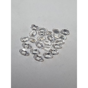 Topaze blanche naturelle, taille ovale 5x7mm, pierre précieuse en vrac, 65 Rs par carat, topaze blanche facettée en gros pour la fabrication de bijoux - Product Image 6