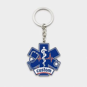Porte-clés Personnalisés pour Paramédicaux – Pendentifs Symbole de Secours – Chaînes Souvenirs pour Personnel Médical d'Urgence - Product Image 3