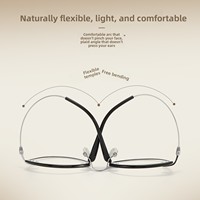 Monture de lunettes K1008IP en titane œil-de-chat avec verres amovibles, transformable rapidement en monture sans monture en titane à mémoire de forme
