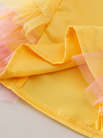 Nouvelle Robe Décontractée ODM Tendance pour Filles, Jaune, Mignonne, Unie, à Volants, Été 2026