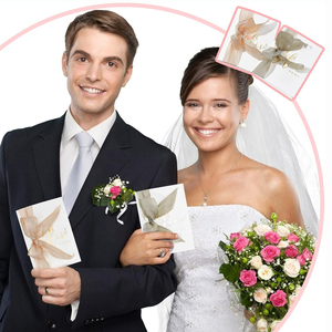 Tarjeta de voto de boda personalizada para su novio, novia, registro de matrimonio, un par de 2 cintas de seda - Product Image 6