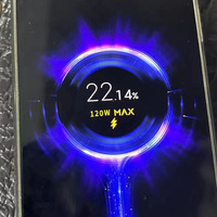 Cargador Superrápido de Alta Calidad de 120 W con Enchufe Europeo, Cargador Gan con Cable Tipo C de 6 A para Xiaomi