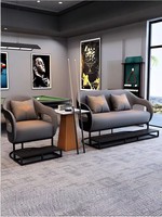 Salon de billard, canapé en cuir PU, tables et chaises spécifiques aux tournois, design italien moderne, qualité haut de gamme