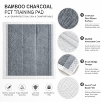 Tapis d'apprentissage jetables pour chiens en charbon de bambou, haute absorption, désodorisants et anti-fuites