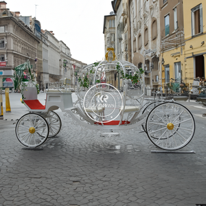 Carruaje de caballos de calabaza dorada para boda Princess Horse Buggy Royal Wagon - Product Image 4