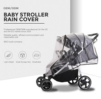 Extra large city select double poussette double landau universel i poussette housse de pluie pour ville select double poussette