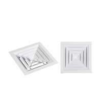 Diffuseur carré moderne Panneau de sortie d'air d'échappement au plafond Nouvelle hotte de climatisation avec conduit de plafond
