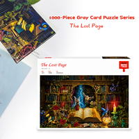 Puzzle 1000 pièces The Lost Page en carton gris 700x500mm, impression offset, affiche 1:1, bords lisses sans bavures, boîte de rangement épaisse et sécurisée, robuste