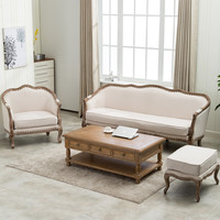 Amerikanisches Landhaus-Retro-Sofa aus Massivholz im pastoralen französischen Stil, Fotostudio-Möbel für Homestay, luxuriöse Beleuchtung für das Wohnzimmer