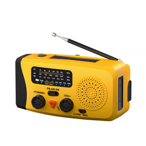 Radio d'urgence rechargeable avec panneau solaire et manivelle pour les voyages en extérieur, lampe de poche et fonction <span class=keywords><strong>SOS</strong></span> - Product Image 4