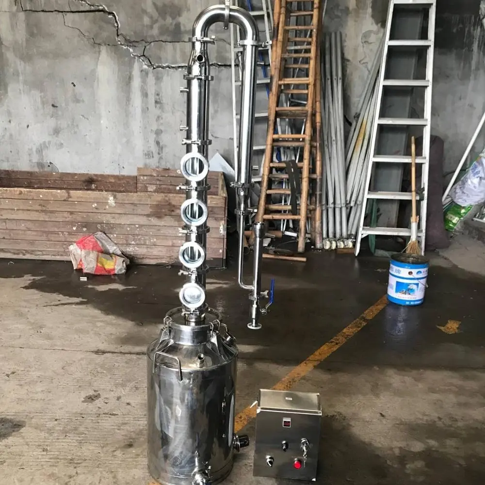 50L 100L Small Home Use Stainless Steel/Copper Distiller Still Distillation Equipment For Sale