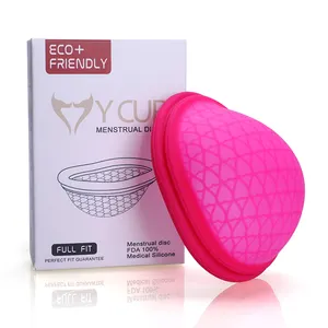 Eco-Frienly Reusable Soft Disc Women Period Designed Sanitary Napkins Substituter Medical Grade Silicone Menstrual Disc