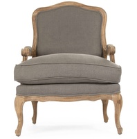 Fauteuil inclinable gris en lin, style ferme française, en bois antique, pour salon, mobilier d'appoint, vente chaude