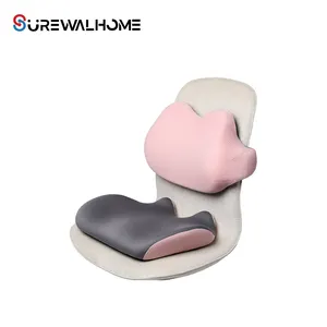 SUREWALHOME Lumbar Support pillow Cushion Corrective Cushion for Long Sitting Ergonomic Back Support for Lower Back Pain