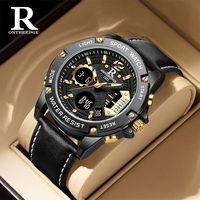 Jam Tangan Kuarsa 46Mm untuk Pria Jam Tangan Mewah Modis Baja Tahan Karat Paduan 3bar Tahan Air Kristal Safir Penunjuk Montre Homme