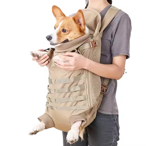 Sac à dos pour chien d'usine corde de sécurité confortable comprend un transporteur de voyage portable en maille souple tactique en polyester respirant - Product Image 1