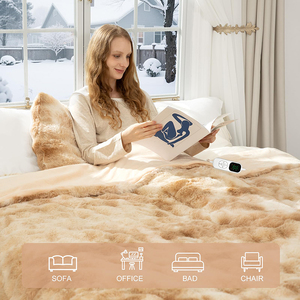 Plaid électrique de luxe avec 6 niveaux de chaleur, taille Queen 180x130, couverture chauffante électrique douce pour l'hiver - Product Image 4