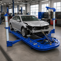 Banc de redressage de carrosserie hydraulique stable en acier de haute qualité, force de traction 10T 98KN, pour la réparation de véhicules accidentés