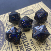 Dés en résine du MDN Jeu de dés RPG D20 Polyèdre en résine à bords polis Donjons et dragons Jeu de dés à 20 faces du MDN 5
