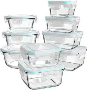 Contenitori per alimenti in vetro con coperchio contenitori per pasti in vetro contenitori per alimenti contenitori in vetro con coperchio senza BPA